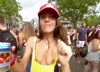 Surprised to be fucking in the middle of a parade!