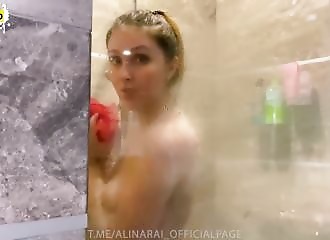 His mother-in-law catches him spying on her in the shower