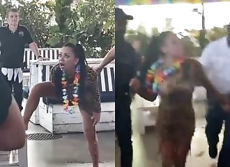 Elle se masturbe et gicle dans un club, la sécurité l'embarque vers la sortie !