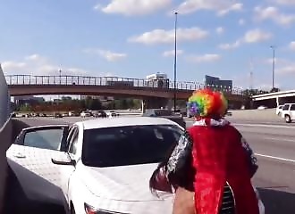 Fucked by a clown on the expressway!